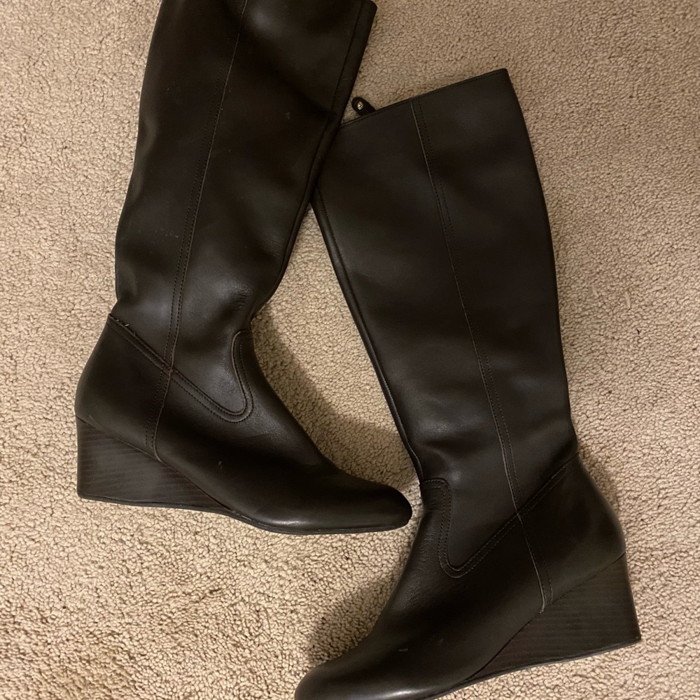 Rockport Dark Brown Wedge Heeled Boots